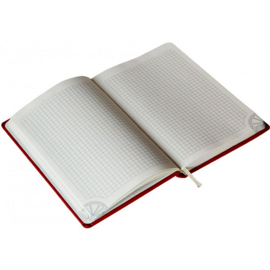 Notebook Berganote Fino A5 13x21 cm 224 pages checkered Red (2130bn-02)