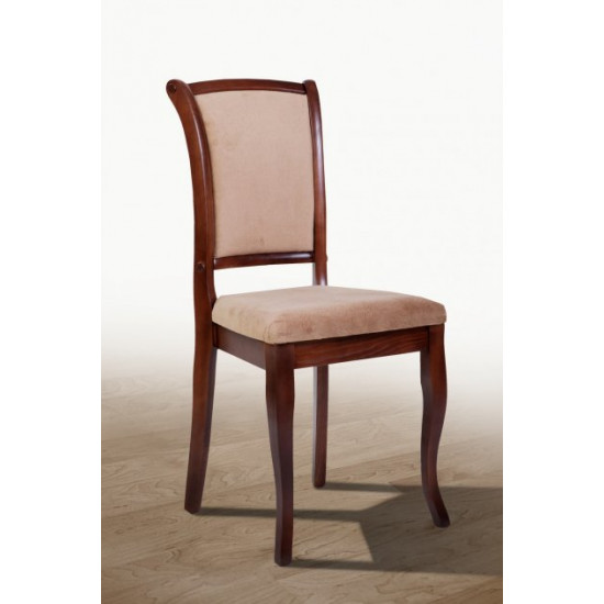 Wooden chair with soft back Mix Furniture Mario dark walnut