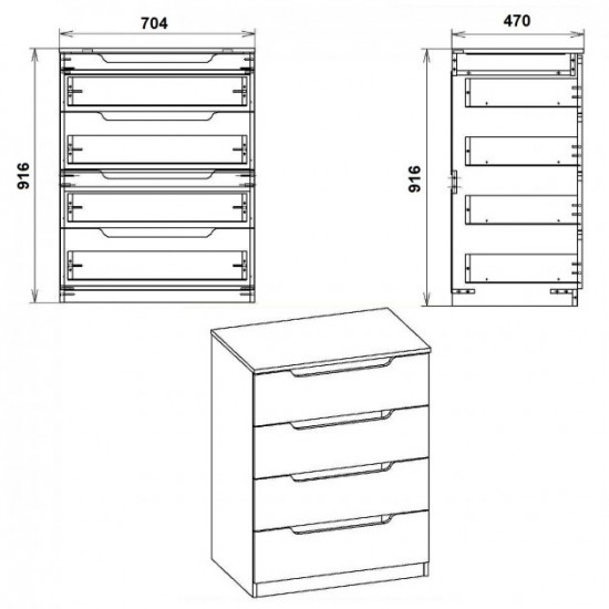 Chest of drawers Companit Beech