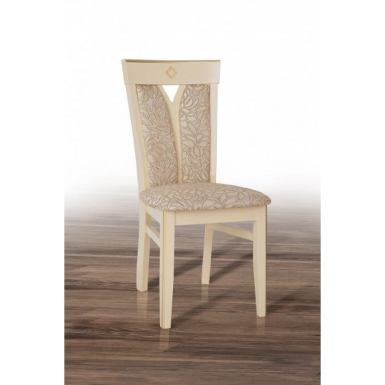 Wooden chair with soft back Mix Furniture Grand ivory+platinum