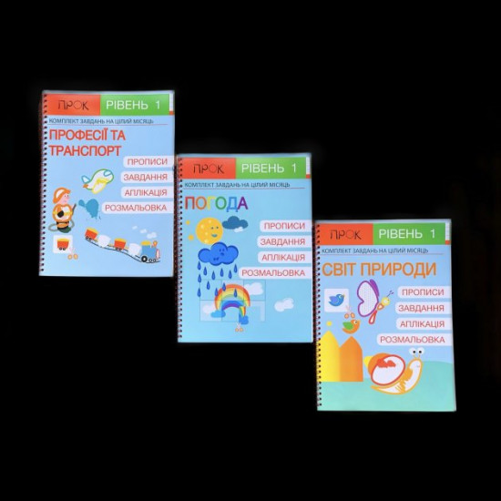 Developmental notebooks PROK Level 1 2-3-4 years Set of 12 notebooks