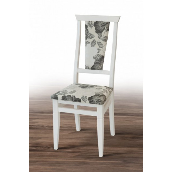 Wooden chair with soft back Mix Furniture Chumak white viola