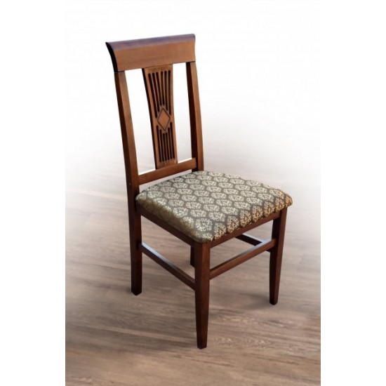 Wooden chair with hard back Mix Furniture Alla dark walnut