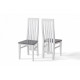 Wooden chair with backrest Mix Furniture Monica white/gray