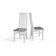 Wooden chair with backrest Mix Furniture Monica white/gray