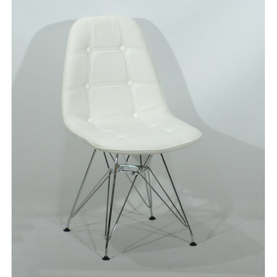 Chair Alex CH-ML Eco leather Onder Mebli White