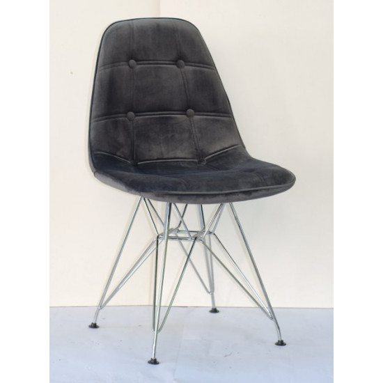 Chair Alex CH-ML Velvet Onder Mebli Gray B-3