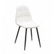 Chair Alex Metal-BK Eco leather Onder Mebli White