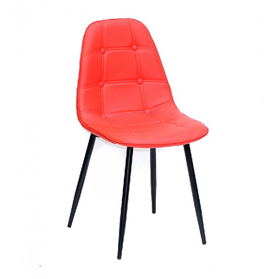 Chair Alex Metal-BK Eco leather Onder Mebli Red 05