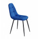 Chair Alex Metal-BK Velvet Onder Mebli Blue B-6