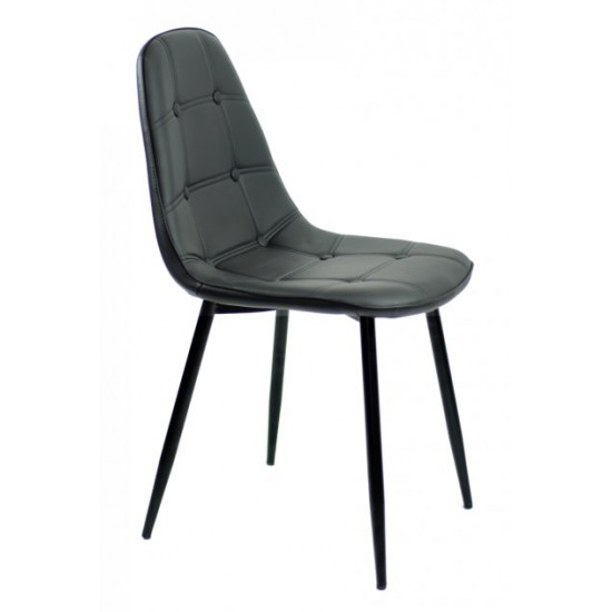 Chair Alex Metal-BK Eco leather Onder Mebli Black