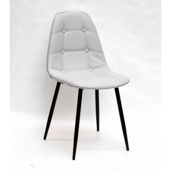 Chair Alex Metal-BK Eco leather Onder Mebli Gray 10