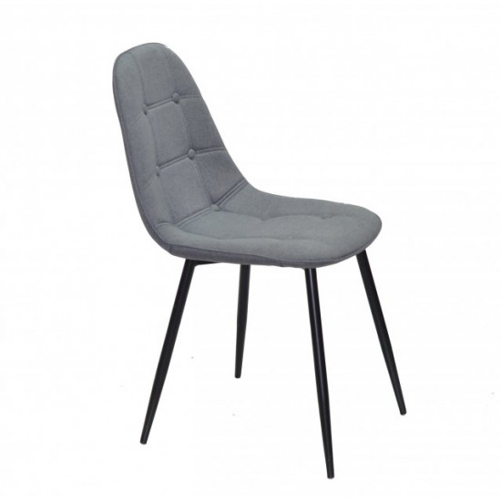 Chair Alex Metal-BK Viscose Onder Mebli Gray K-11