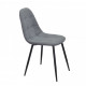 Chair Alex Metal-BK Viscose Onder Mebli Gray K-11