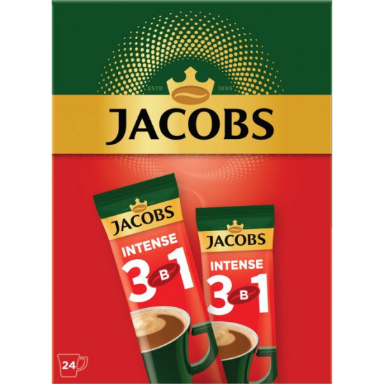  Кофейный напиток Jacobs 3 in 1 Intense 24 x 12 г (4820206290526)