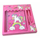 Notebook for girls with lock and pen 18x19x2 cm 34211B