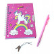 Notebook for girls with lock and pen 18x19x2 cm 34211B