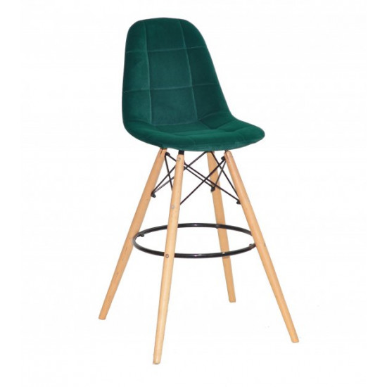 Chair Peter BAR 75 Velvet Onder Mebli Green B-1003