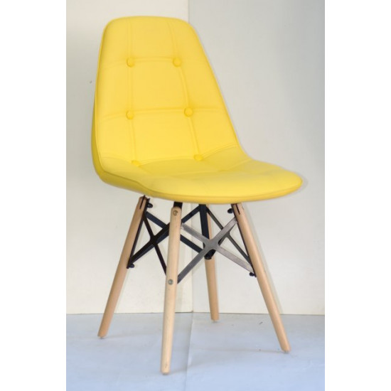 Chair Alex XXL Eco leather Onder Mebli Yellow 12