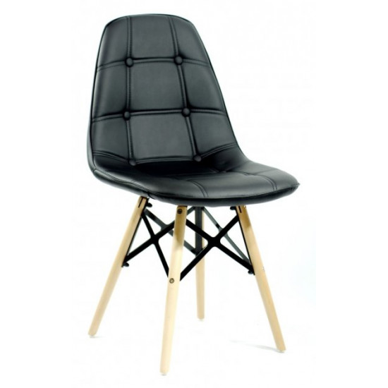 Chair Alex XXL Eco leather Onder Mebli Black