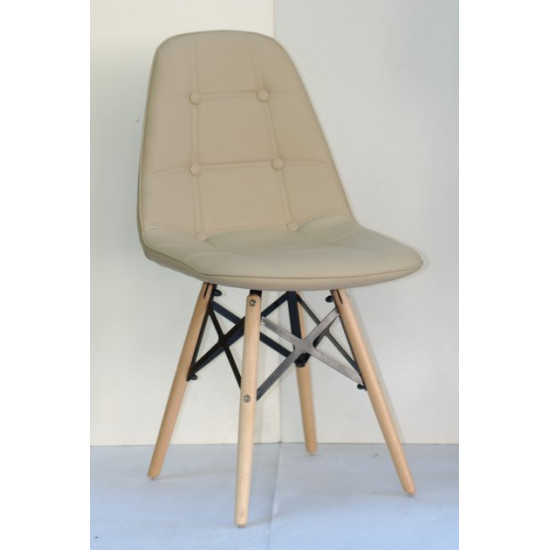 Chair Alex XXL Eco leather Onder Mebli Beige 06