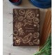 Book for recording culinary recipes with engraving Food color rosewood