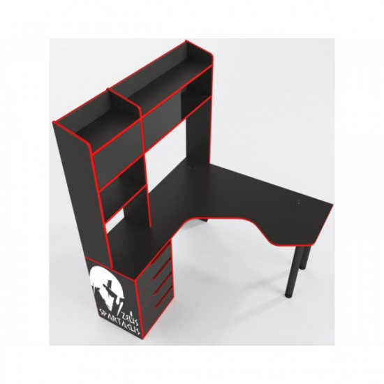 Gaming table ZEUS™ Spartak, Black-red