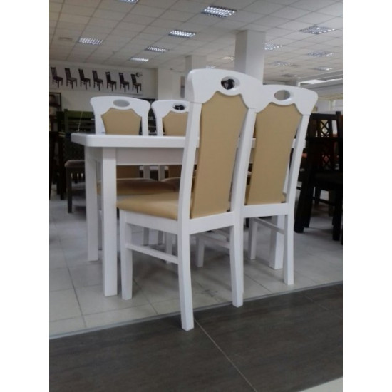 Wooden dining chair ZHUR-23 Skif white soft