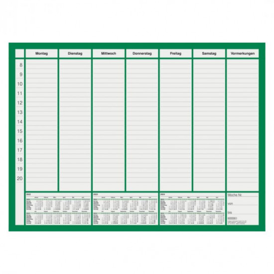 Desk planner Brunnen 58.5 x 43.5 cm green