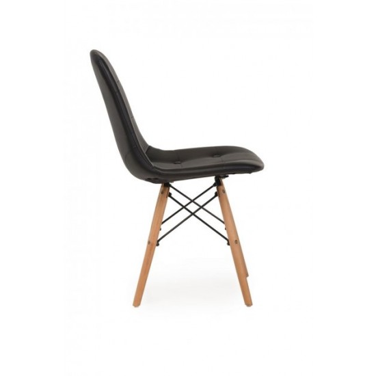 Artificial leather chair Vetro Mebel M-01 for kitchen, cafe, bar Black