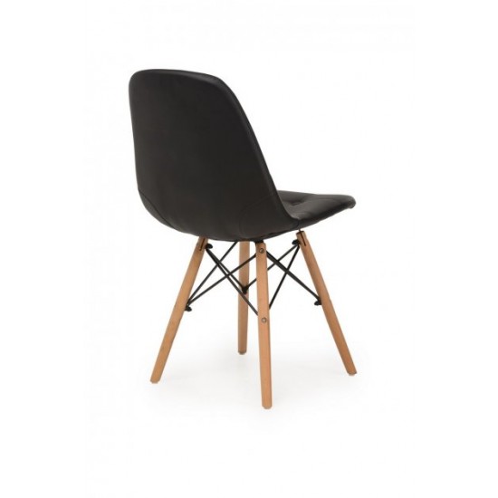 Artificial leather chair Vetro Mebel M-01 for kitchen, cafe, bar Black