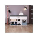 Shoe cabinet in the hallway made of chipboard 1037x320x510 mm nymphaeum alba Blonski 36362