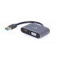  Адаптер Cablexpert (A-USB3-HDMIVGA-01) USB-HDMI/VGA, 0.15м