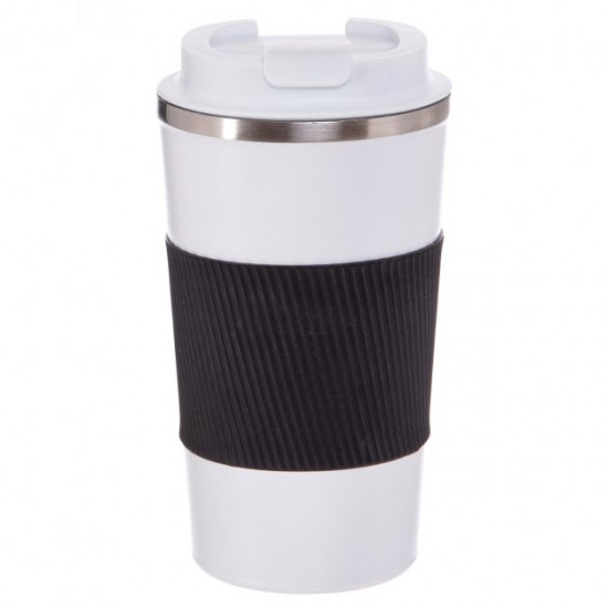  Термокружка Zelart Coffee 181FQ объем 400 мл White-Black