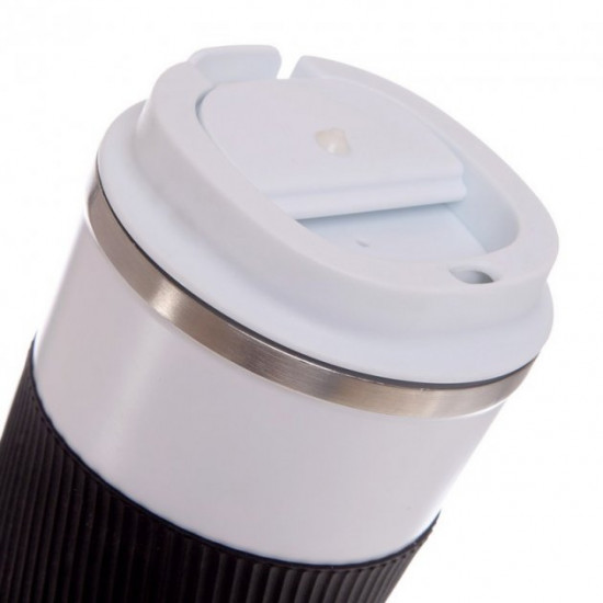 Термокухоль Zelart Coffee 181FQ об'єм 400 мл White-Black