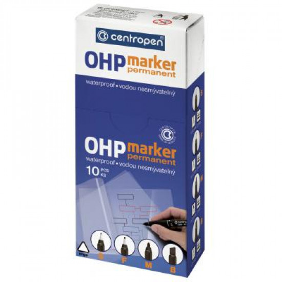 Marker Centropen Permanent OHP 2636 F 0.6 mm green (2636/04)