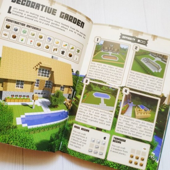 Book in English Minecraft. Construction Handbook Used