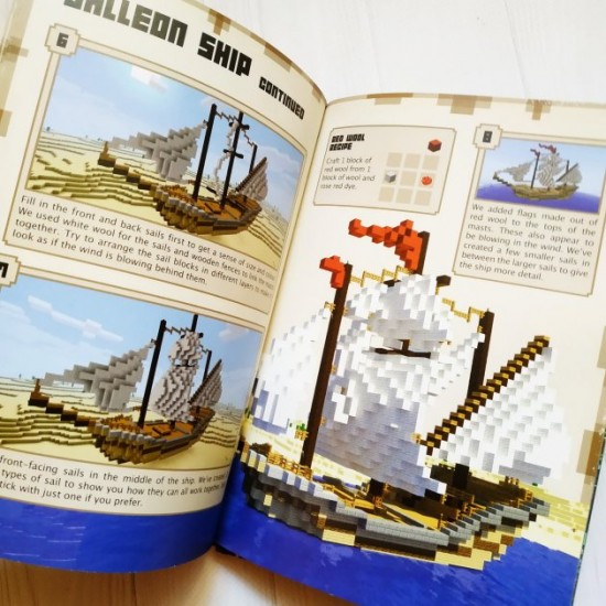 Book in English Minecraft. Construction Handbook Used