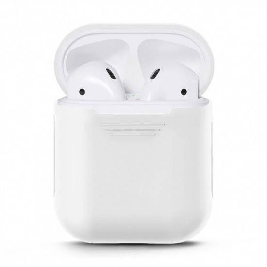  Силиконовый чехол iTrand Apple Airpods 1,2 Белый