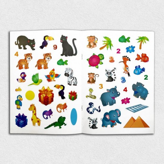 Stickers for baby development. Favorite animals