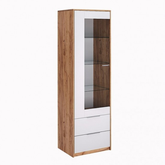 Sideboard Miro-Mark Asti 1door high-tech Oak kraft/White gloss (53945)