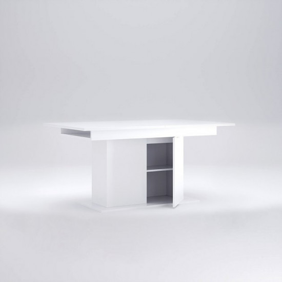 Extending dining table Miro-Mark Roma 1500x900 art deco White gloss (53960)