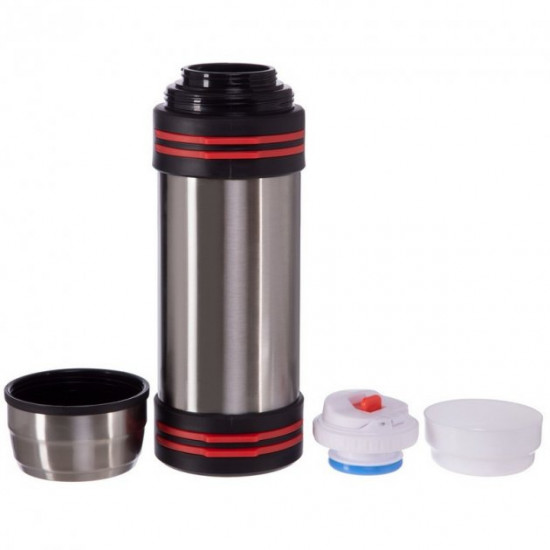 Термос сталевий Zelart Vacum Cup Coffee CY-25 об'єм 2000 мл Silver-Black