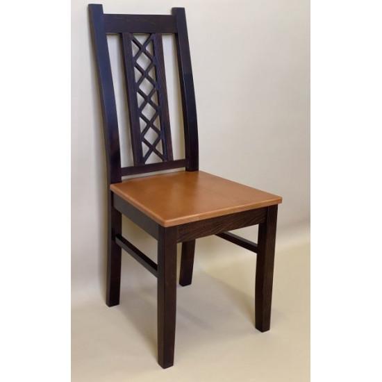 Wooden dining chair ZHUR-27 Skif walnut + Calvados