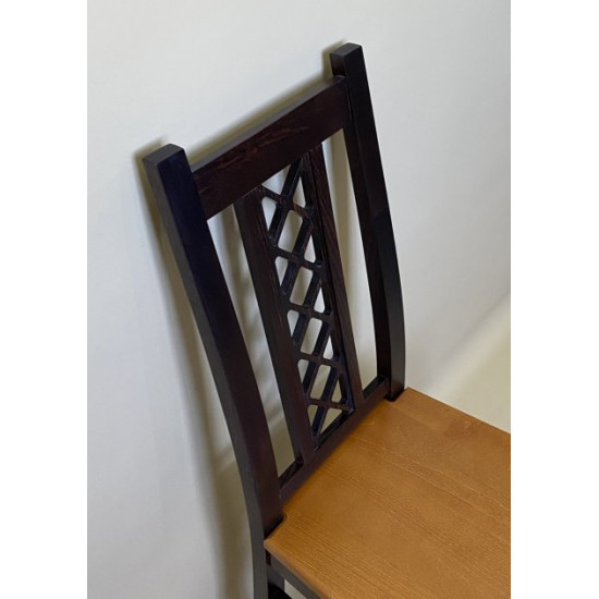 Wooden dining chair ZHUR-27 Skif walnut + Calvados