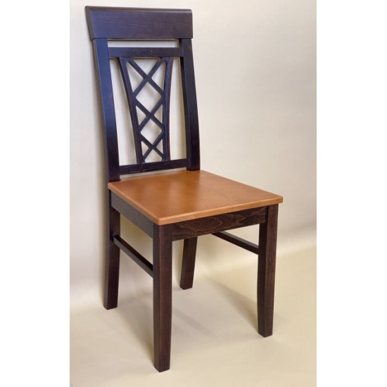 Wooden dining chair ZHUR-26 Skif walnut + Calvados