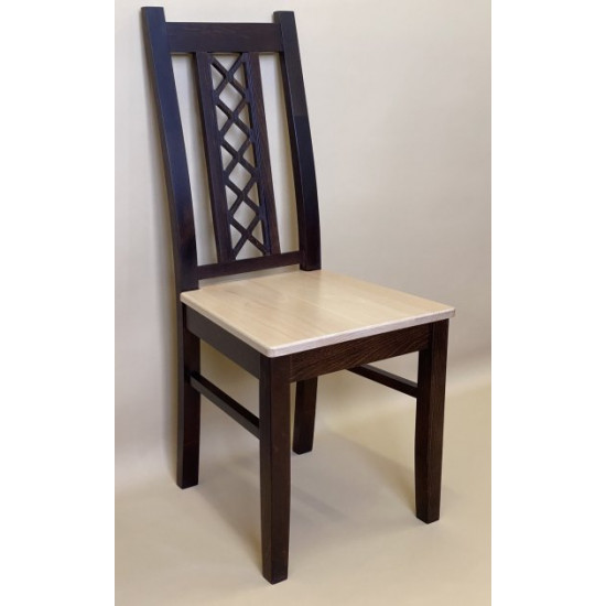 Wooden dining chair ZHUR-27 Skif walnut + natural