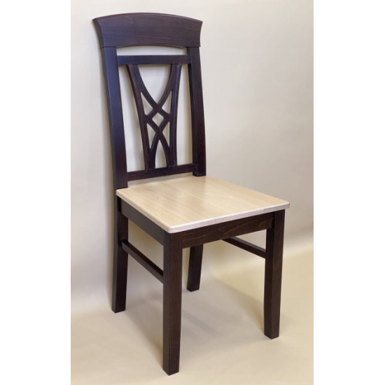 Wooden dining chair ZHUR-25 Skif walnut+natural