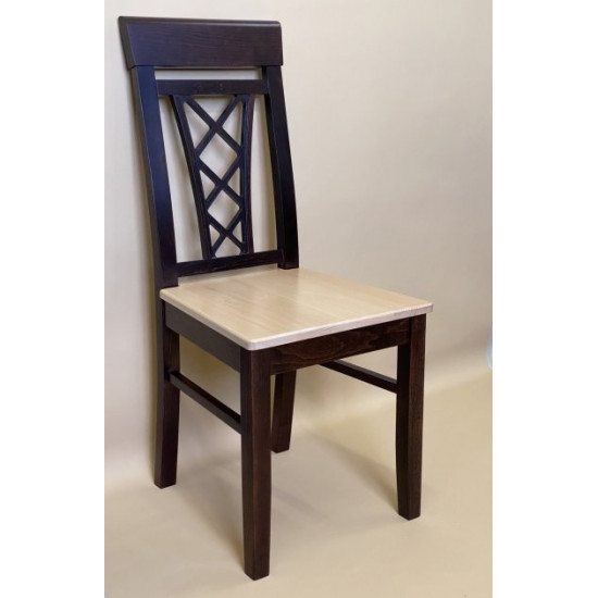 Wooden dining chair ZHUR-26 Skif walnut + natural