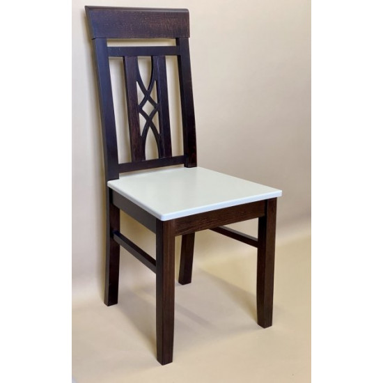 Wooden dining chair ZHUR-24 Skif walnut + vanilla